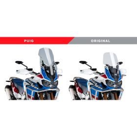Pare-brise réglable PUIG Touring Light Smoke pour Honda
