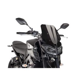 PUIG Naked Touring Windschutzscheibe Schwarz ABE genehmigt für Yamaha