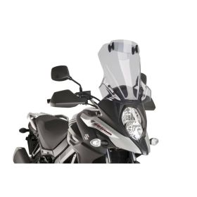 PUIG touring windshield with light smoke deflector for Suzuki