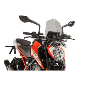 Carénage sportif nu fumé clair PUIG homologué ABE pour KTM