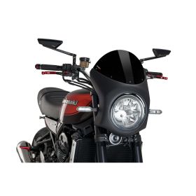 PUIG Half-Faired Black ABE Certified Windscreen for Kawasaki