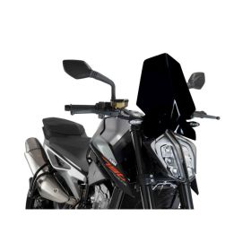 PUIG black homologated ABE naked sport windshield for Ktm