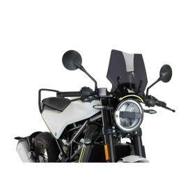 Pare-brise sportif nu fumé noir PUIG pour Husqvarna