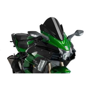 Pare-brise PUIG Z-Racing Noir 400x390mm pour Kawasaki