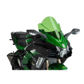 PUIG z-racing windscreen green 400x390mm for Kawasaki