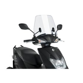 Pare-brise urbain transparent PUIG 405x390mm pour masque Sym