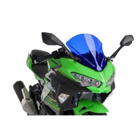 Pare-brise PUIG z-racing bleu 400x335mm homologué ABE pour Kawasaki