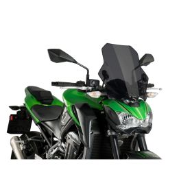 Pare-brise fumé PUIG 430x390mm homologué ABE pour Kawasaki