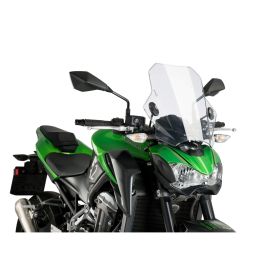 Pare-brise transparent PUIG 430x390mm homologué ABE pour Kawasaki