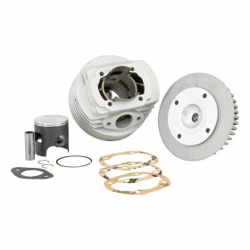 Cylindre QUATTRINI M1B 125 cc en aluminium course 56 mm alésage 51 mm avec culasse incluse