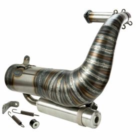 QUATTRINI Racing M3-200 Auspuff lackierter Stahl Schalldämpfer links Aluminium
