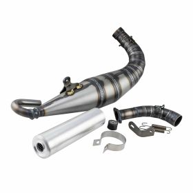 QUATTRINI Racing M1L Auspuff lackierter Stahl Schalldämpfer Aluminium Silber links