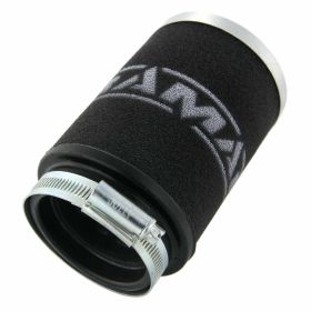 RAMAIR MC Luftfilter für MIKUNI TMX 27/30 Schwarz mit Aluminiumdeckel