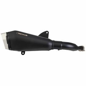 Silencieux Slip-On REMUS Racing RS Black en Acier Inoxydable Sans Catalyseur