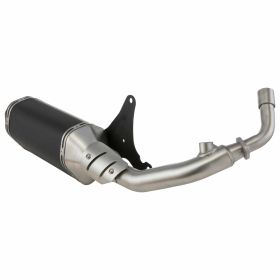 Silencieux REMUS Racing en acier inoxydable noir avec siège lambda sans catalyseur