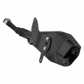 Silencieux Slip-On REMUS Racing RS 2.0 en acier inoxydable noir sans catalyseur doré