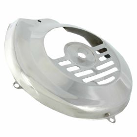 Copriventola in acciaio inox lucido compatibile per moto PIAGGIO