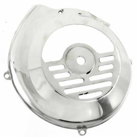 Copriventola in acciaio inox lucido compatibile per moto PIAGGIO