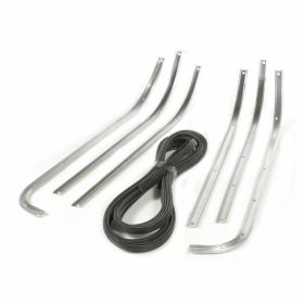 Set listelli pedana alluminio e gomma argento/nero con accessori inclusi