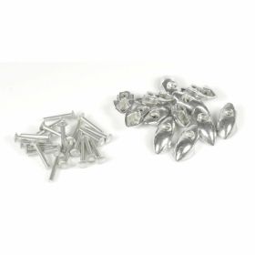 Set listelli pedana alluminio e gomma argento/nero con accessori inclusi