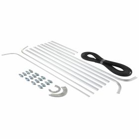 Set listelli pedana alluminio/gomma argento/nero con accessori inclusi