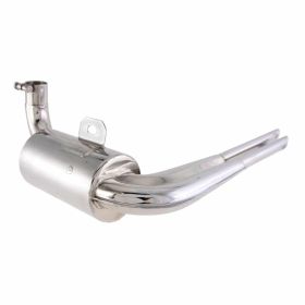 REPRO TEILE Racing Replica Sportauspuff aus poliertem Edelstahl für breite Reifen