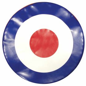Couvre-roue Target RAF pour pneu de 10' en éco-cuir bleu/blanc/rouge