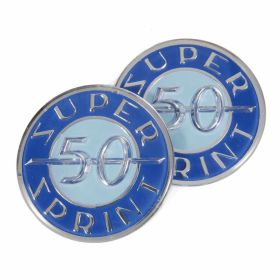 REPRO TEILE SUPER SPRINT 50 Emblem Kleberharz 2 Stück