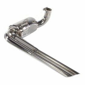 REPRO TEILE Racing Auspuff Poliertes Edelstahl für breite Reifen