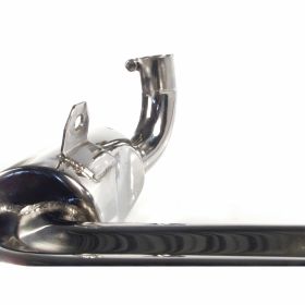 REPRO TEILE Racing Auspuff Poliertes Edelstahl für breite Reifen
