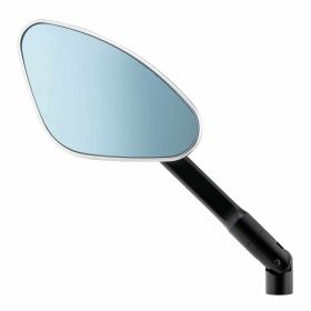 RIZOMA Genesis Left CNC Aluminum Mirror in Silver with Adapter and Homologation