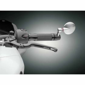 RIZOMA 57 mm CNC Aluminium Lenker Spiegel Schwarz/Silber eloxiert Nicht homologiert