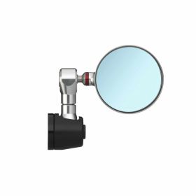 Miroir RIZOMA SPY-R en aluminium CNC anodisé noir/argent 94,5 mm