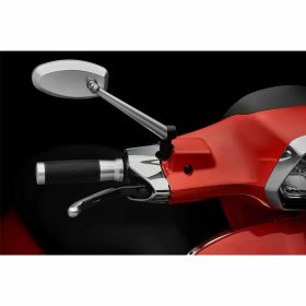 RIZOMA Sport Lever Set in CNC Aluminum Silver and Black for Motorcycles and Scooters