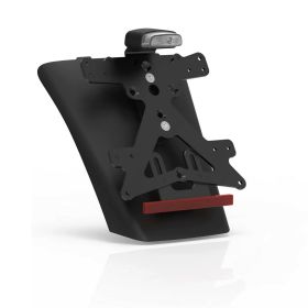 RIZOMA license plate holder in black aluminum with reflector and lighting