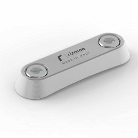 RIZOMA Gewindedeckel aus eloxiertem CNC-Aluminium in Silber für Passagierhalterung