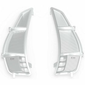 Griglia aerazione RIZOMA in alluminio CNC argento per bauletto