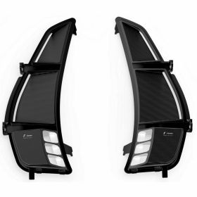 Griglia aerazione RIZOMA in alluminio CNC nera per bauletto portaoggetti