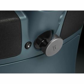 RIZOMA CNC aluminum bag hook in anodized gray for motorcycles and scooters