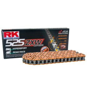CATENA TRASMISSIONE RK XW-RING 525 ZXW/112 ARANCIO GIUNTO A RIVETTO