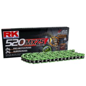 CATENA TRASMISSIONE RK STANDARD 520MXZ5/116 VERDE-NERO GIUNTO A CLIP