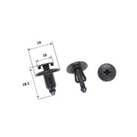 10 RIVETTI IN PLASTICA 18,2 X 14