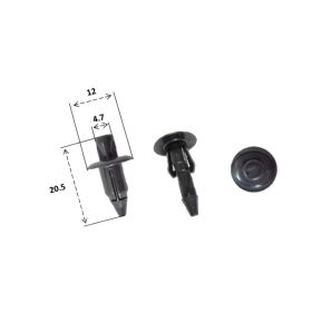 10 RIVETTI IN PLASTICA 20,5 X 12