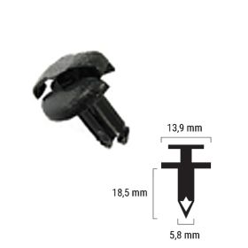 10 RIVETTI IN PLASTICA 18,5 X 13,9