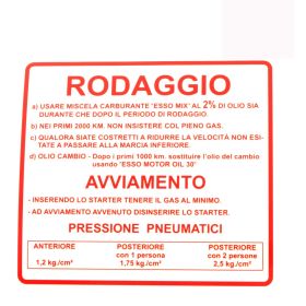 ETICHETTA RODAGGIO ROSSA RALLY 180-200