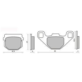 PLAQUETTES FREIN MOTO RMS 225100040