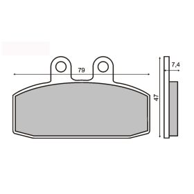 PLAQUETTES FREIN MOTO RMS 225100060