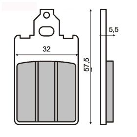 PLAQUETTES FREIN MOTO RMS 225100070