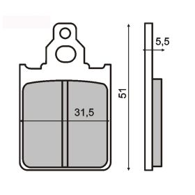 Plaquettes frein moto RMS 225100160