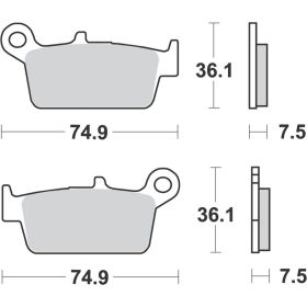 PLAQUETTES FREIN MOTO RMS 22510017